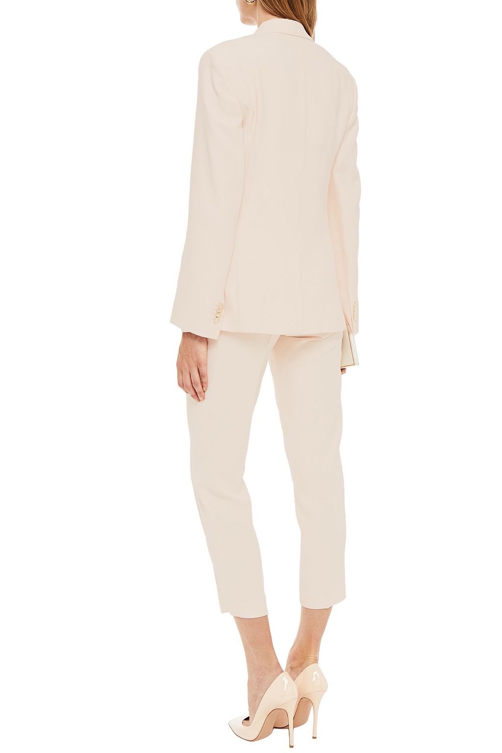 LORO PIANA Cropped silk and wool-blend tapered pants