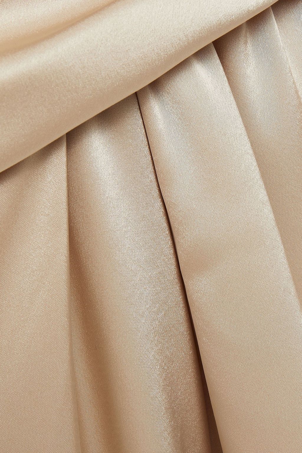 ALEXANDER WANG Asymmetric draped satin mini slip dress