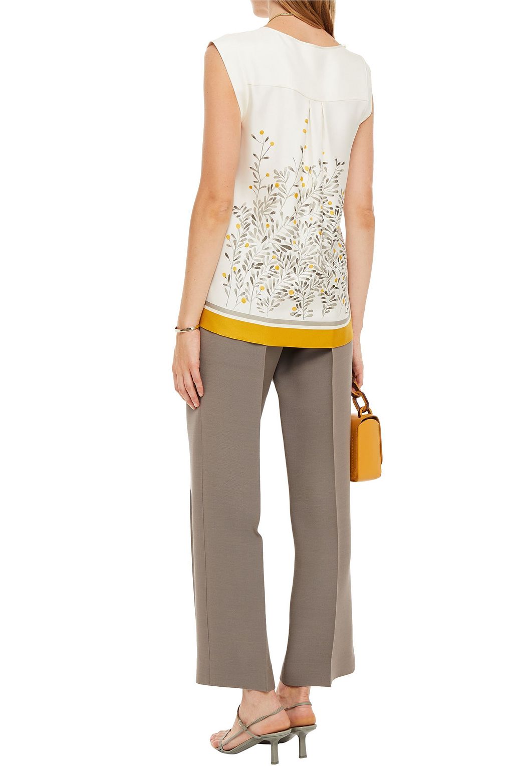 LORO PIANA Printed silk-twill top