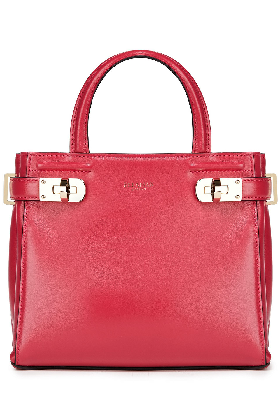 Serapian Woman Melline Mini Leather Tote Claret Size --