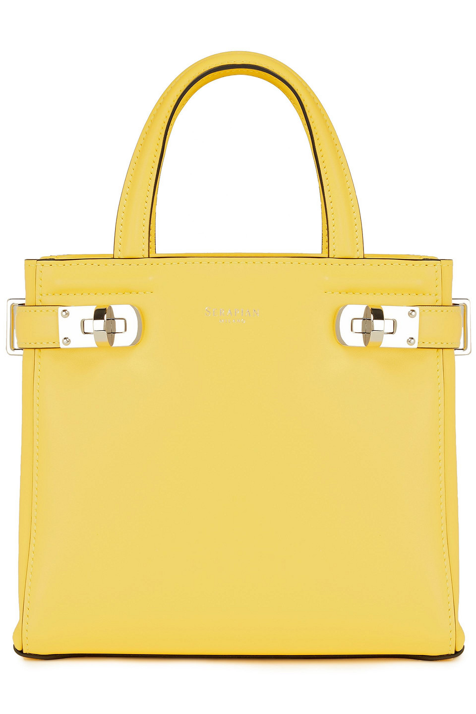 Serapian Woman Melline Mini Leather Tote Yellow Size --