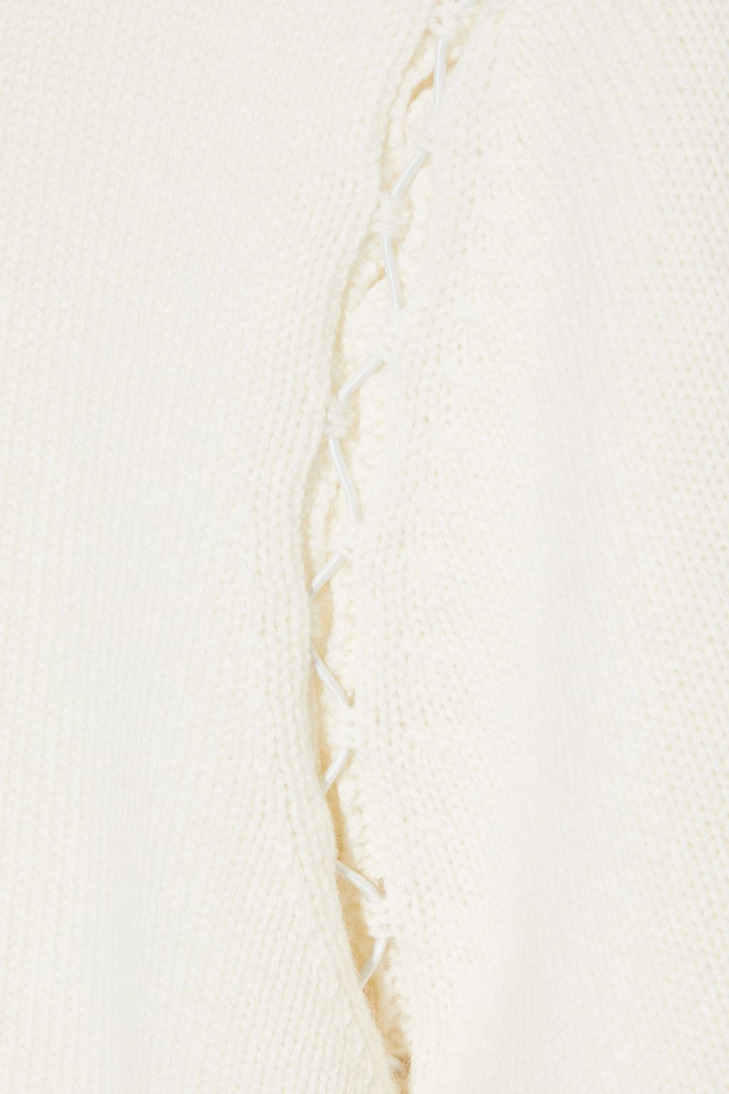HELMUT LANG Aviator distressed wool and cashmere-blend sweater