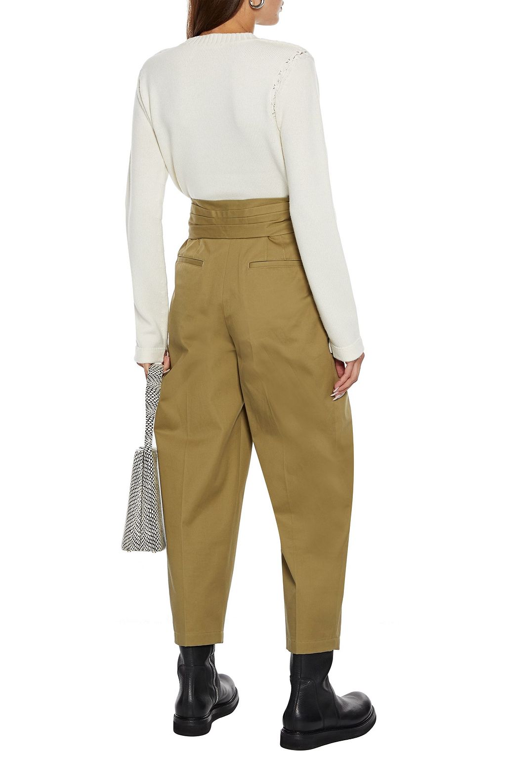 HELMUT LANG Aviator distressed wool and cashmere-blend sweater