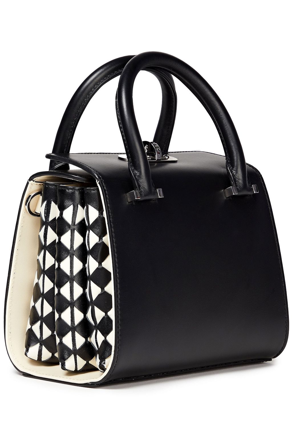 SERAPIAN Color-block leather tote