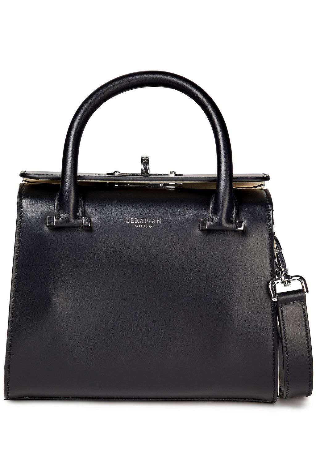 SERAPIAN Color-block leather tote
