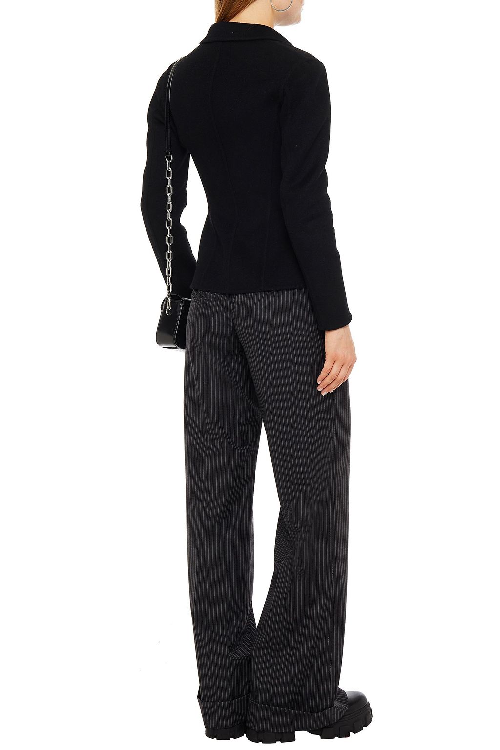 ALEXANDER WANG Zip-detailed wool-felt blazer