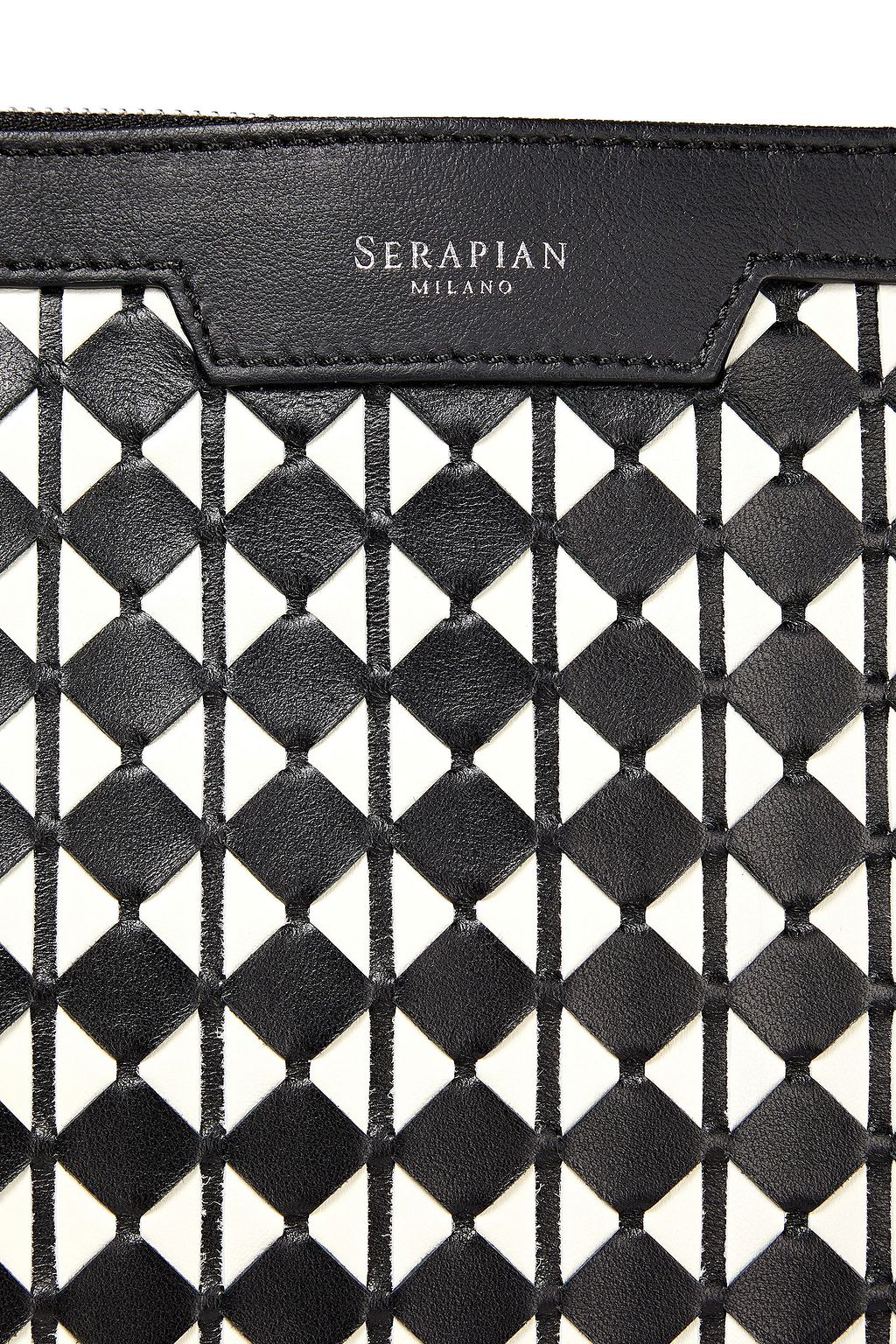 SERAPIAN Mosaico leather pouch