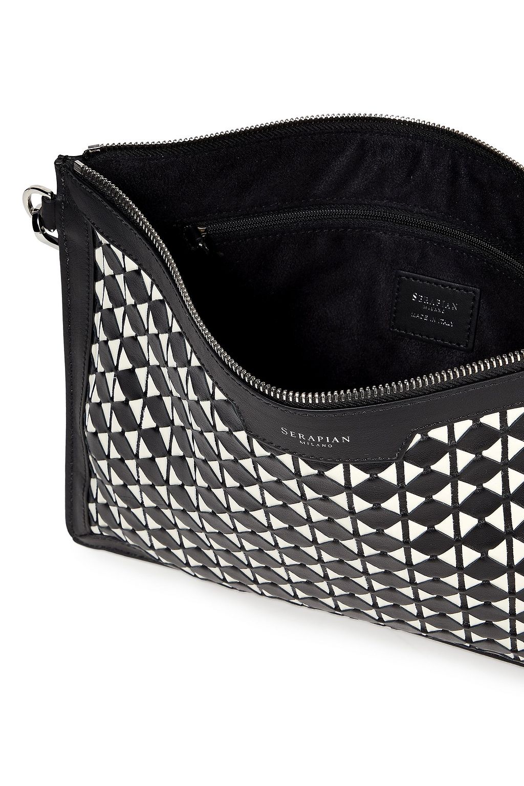 SERAPIAN Mosaico leather pouch