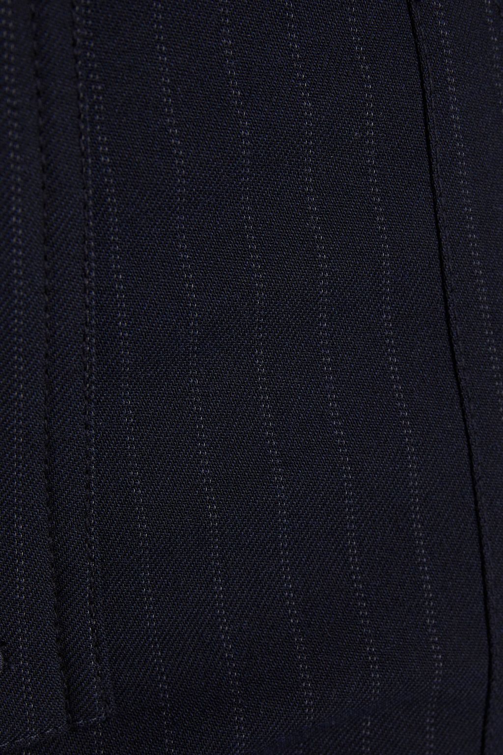 ALEXANDER WANG Cropped button-embellished pinstriped flannel leggings