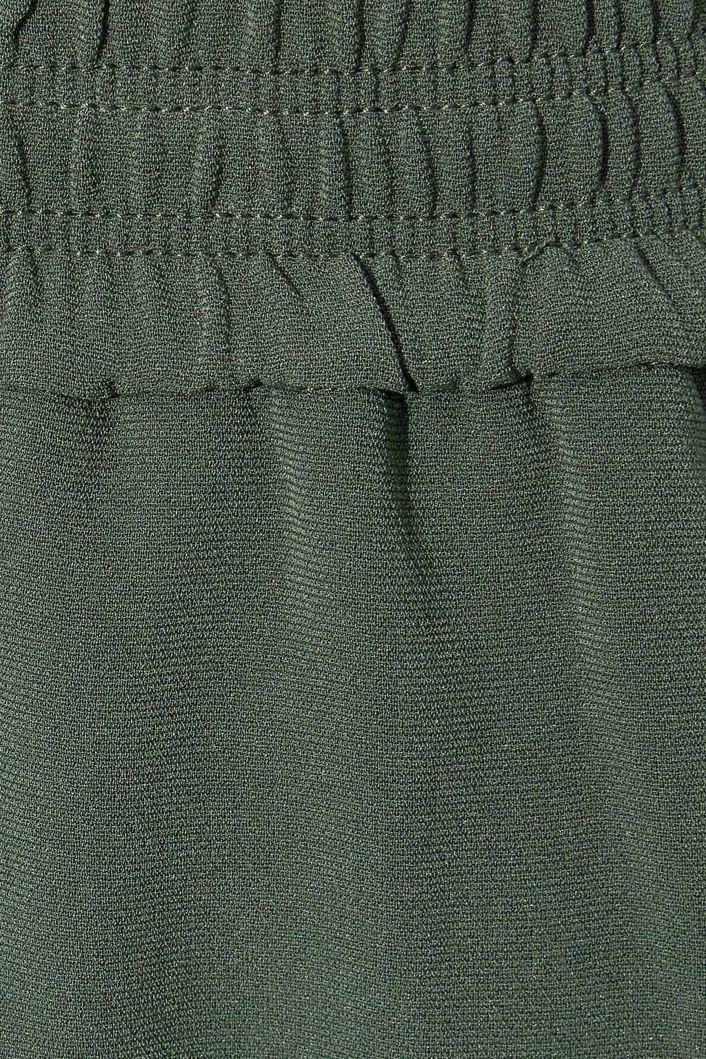 HELMUT LANG Cropped stretch-crepe wide-leg pants