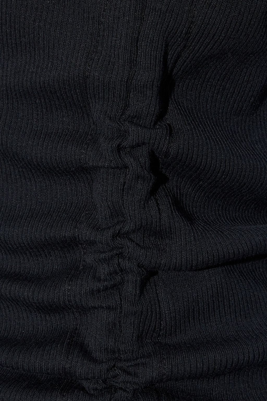 HELMUT LANG Ruched ribbed cotton-jersey top