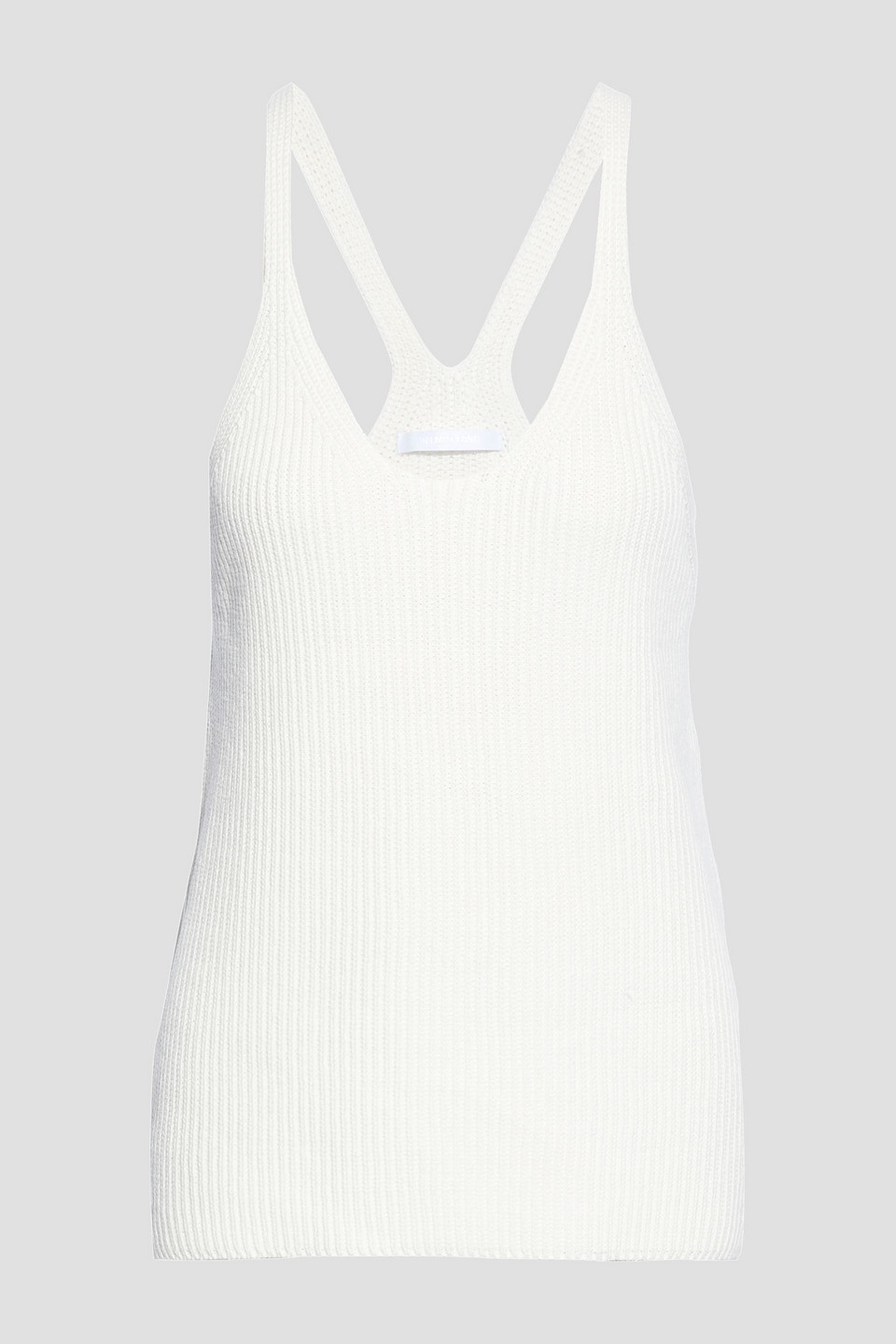 helmut lang - ribbed cotton tank - white - m