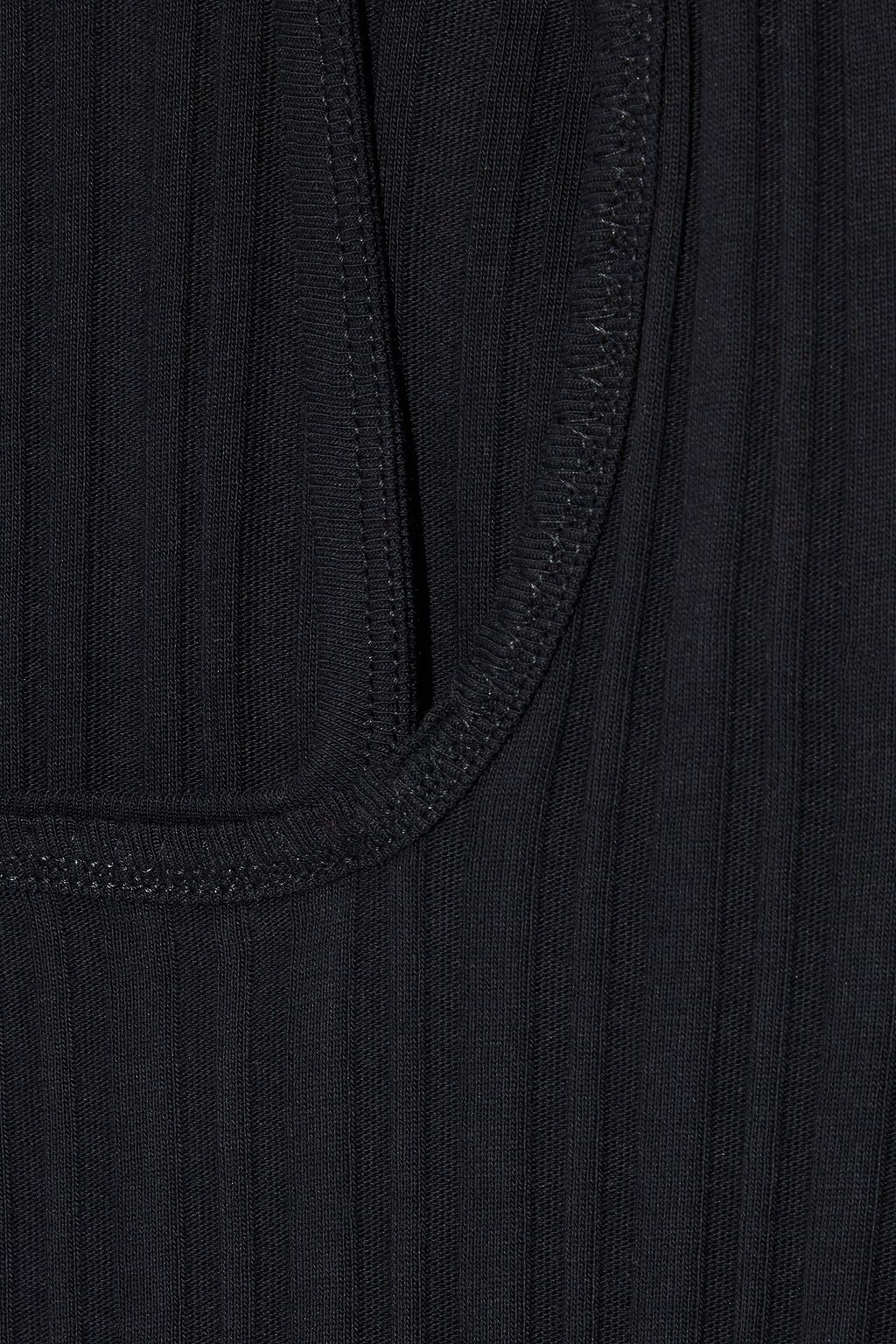 HELMUT LANG Cutout ribbed cotton-jersey top