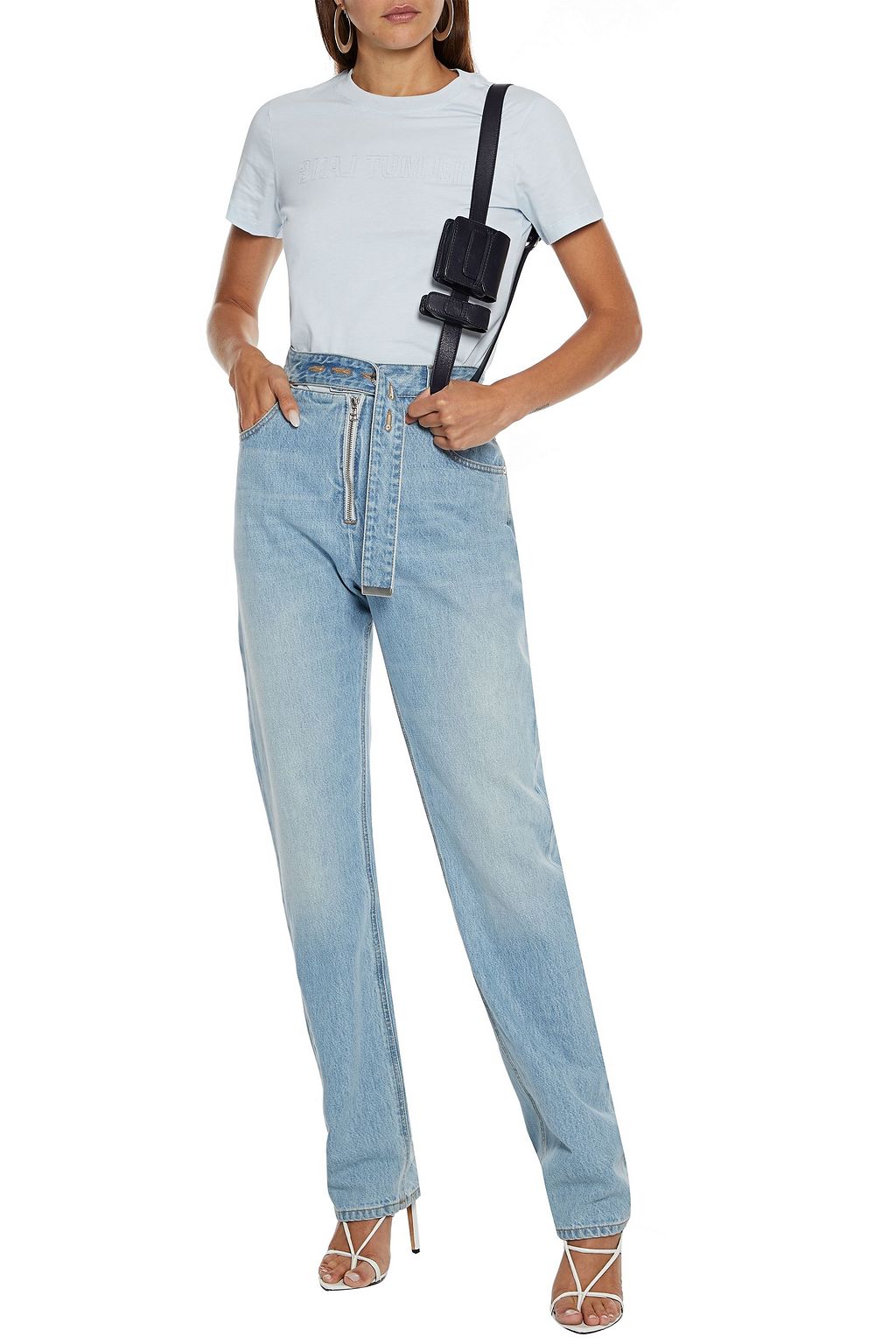 HELMUT LANG Embroidered cotton-jersey T-shirt