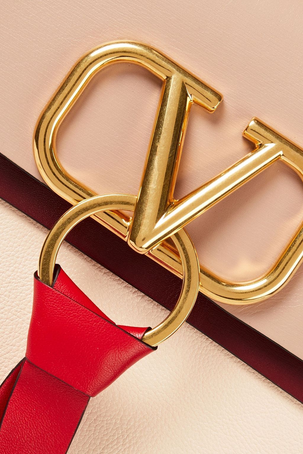 VALENTINO GARAVANI VRING kleine Schultertasche aus Leder in Colour-Block-Optik