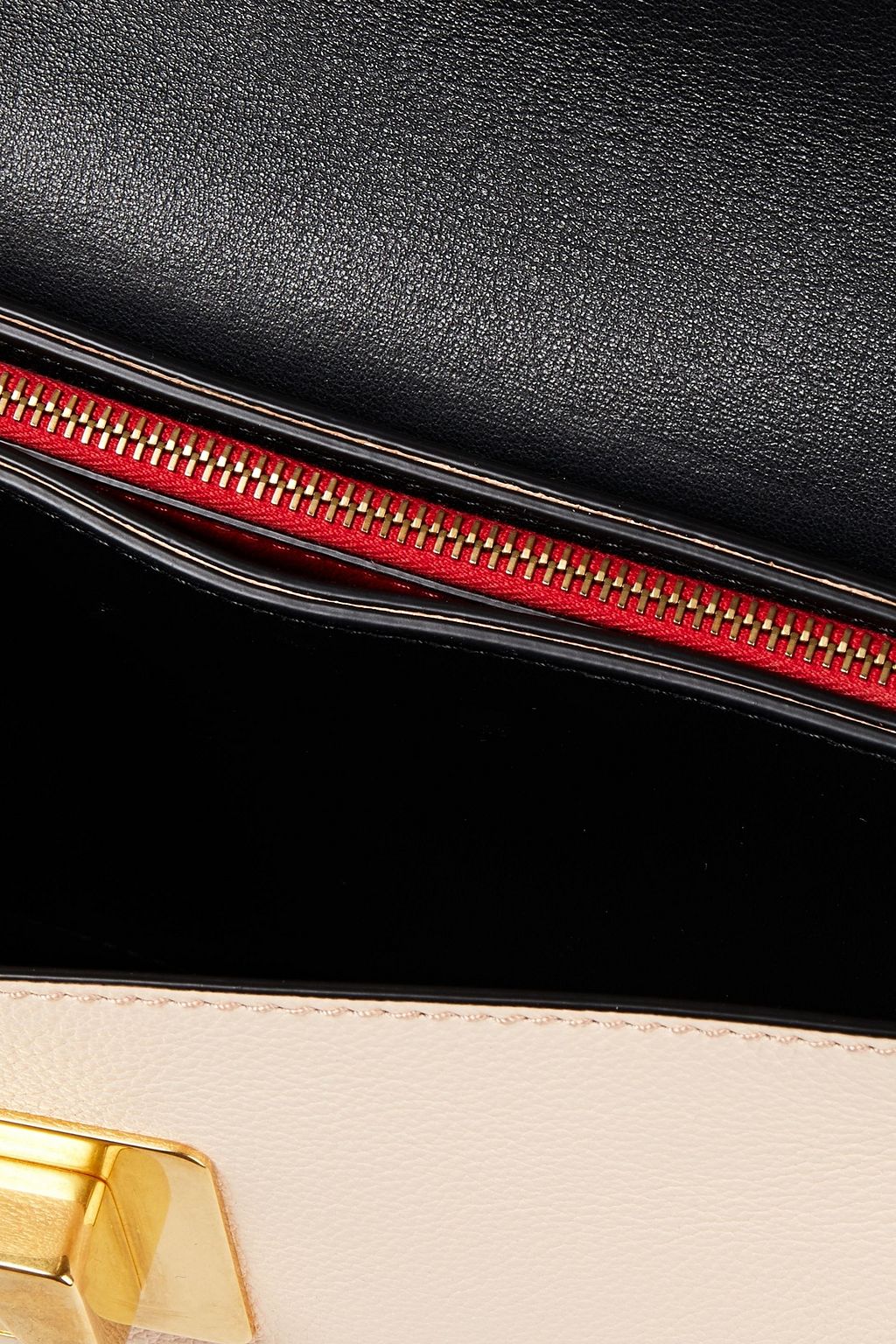 VALENTINO GARAVANI VRING kleine Schultertasche aus Leder in Colour-Block-Optik