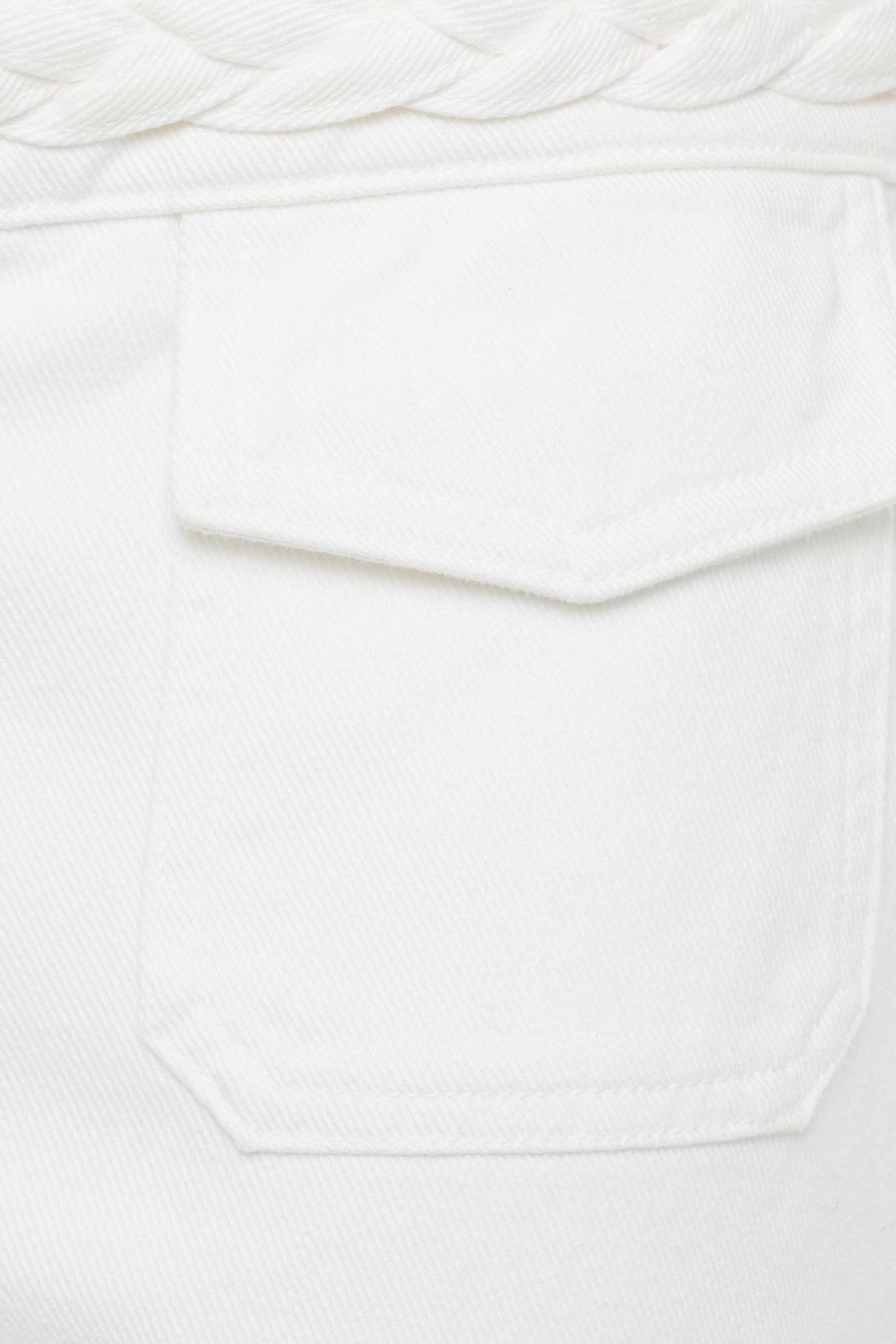 VALENTINO GARAVANI Braid-trimmed high-rise wide-leg jeans