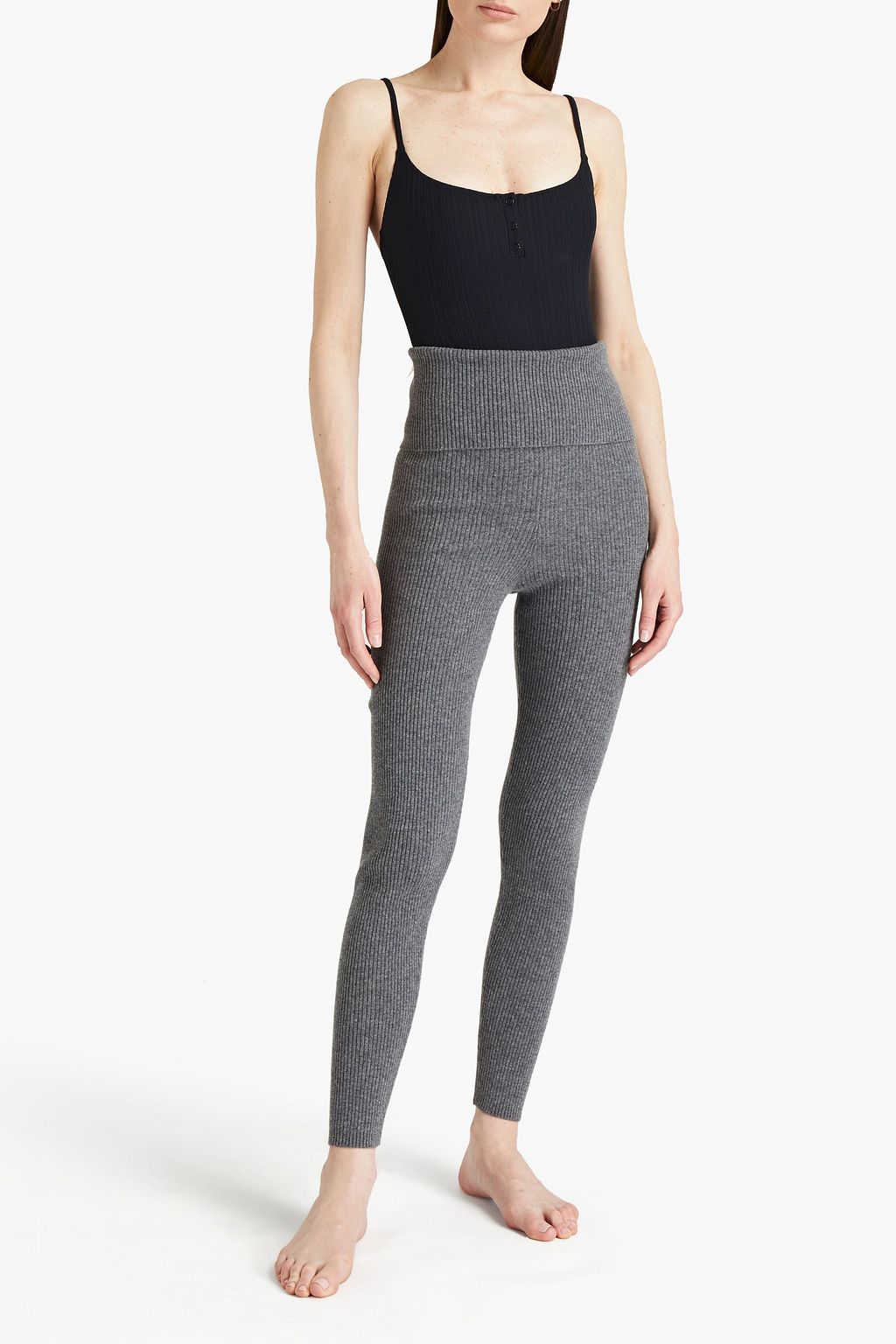 ONIA Henley ribbed jersey bodysuit