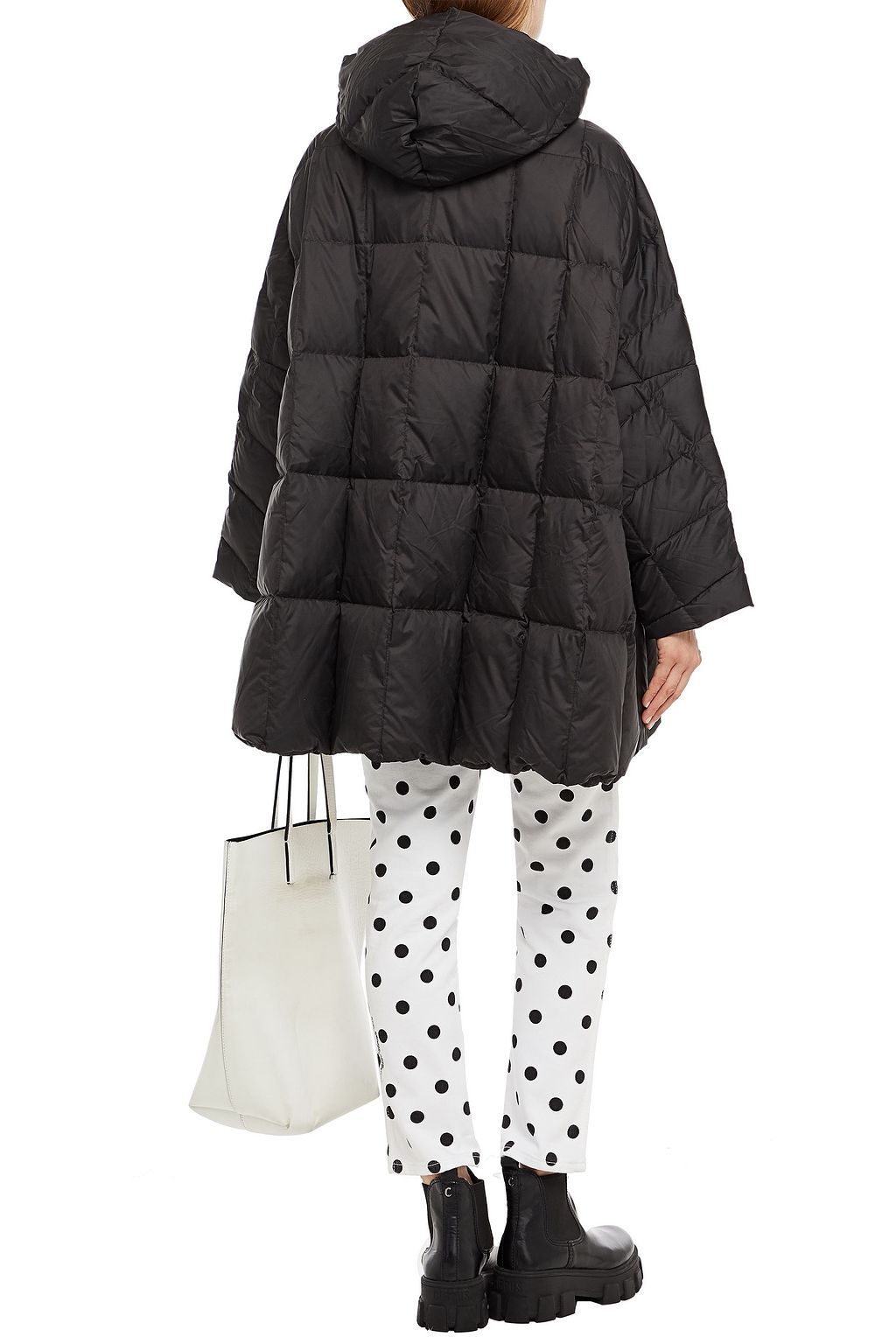 IENKI IENKI Cropped Pyramide quilted shell hooded down coat