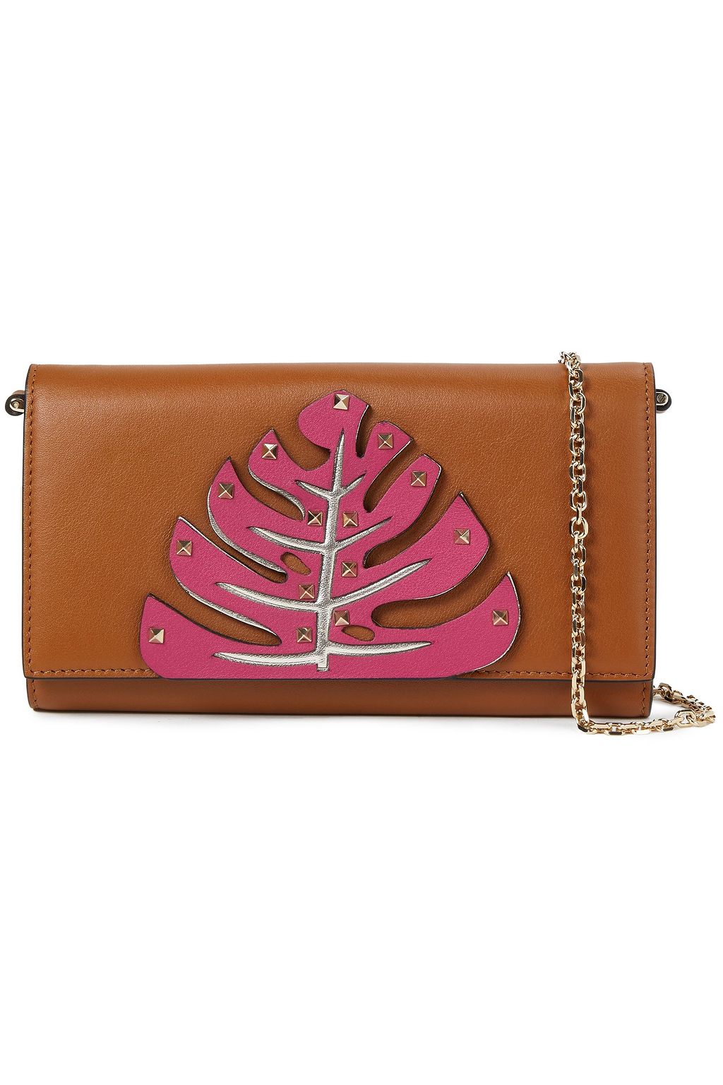 VALENTINO GARAVANI Embellished leather clutch