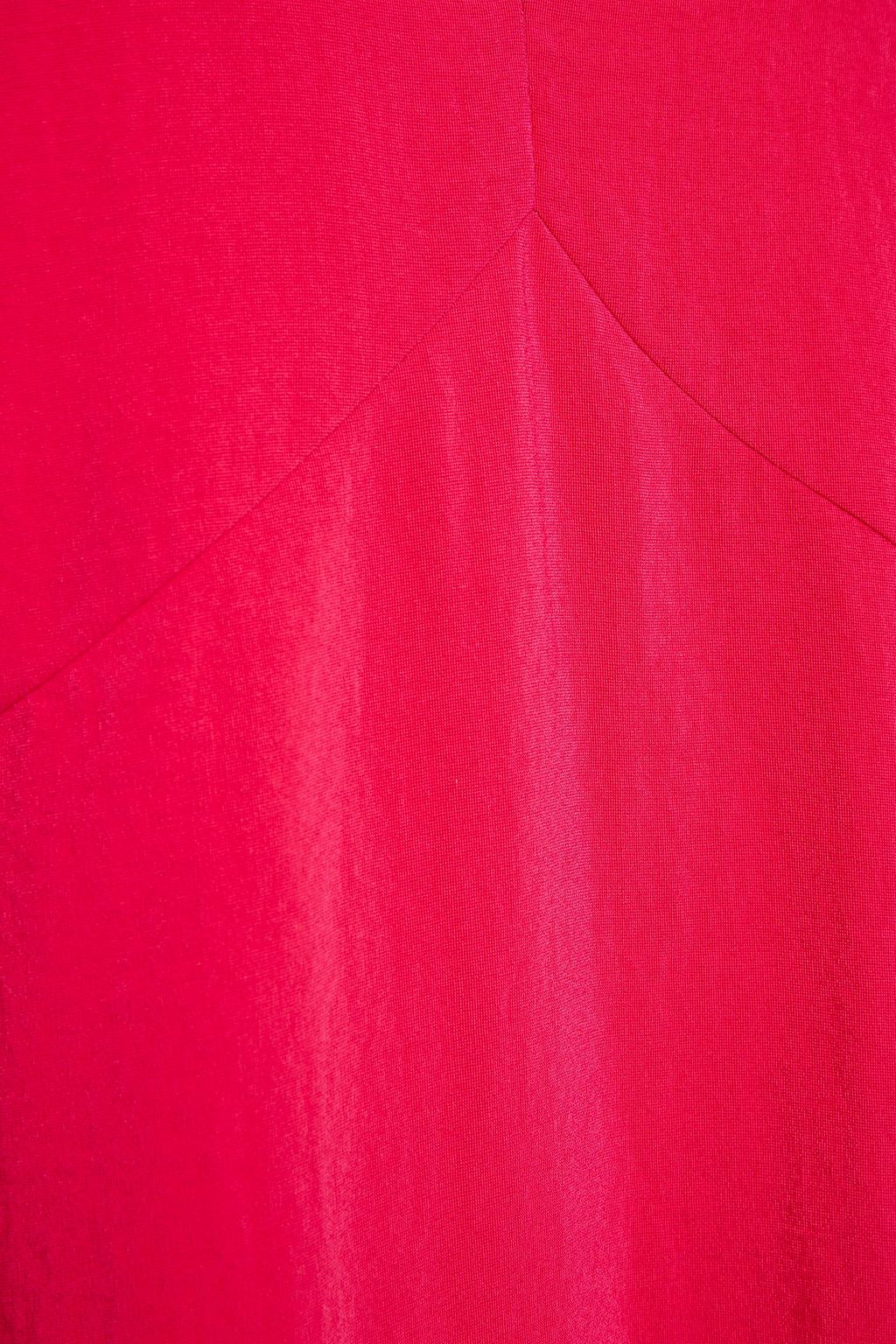 LOVE MOSCHINO Burnout organza-paneled crepe de chine dress
