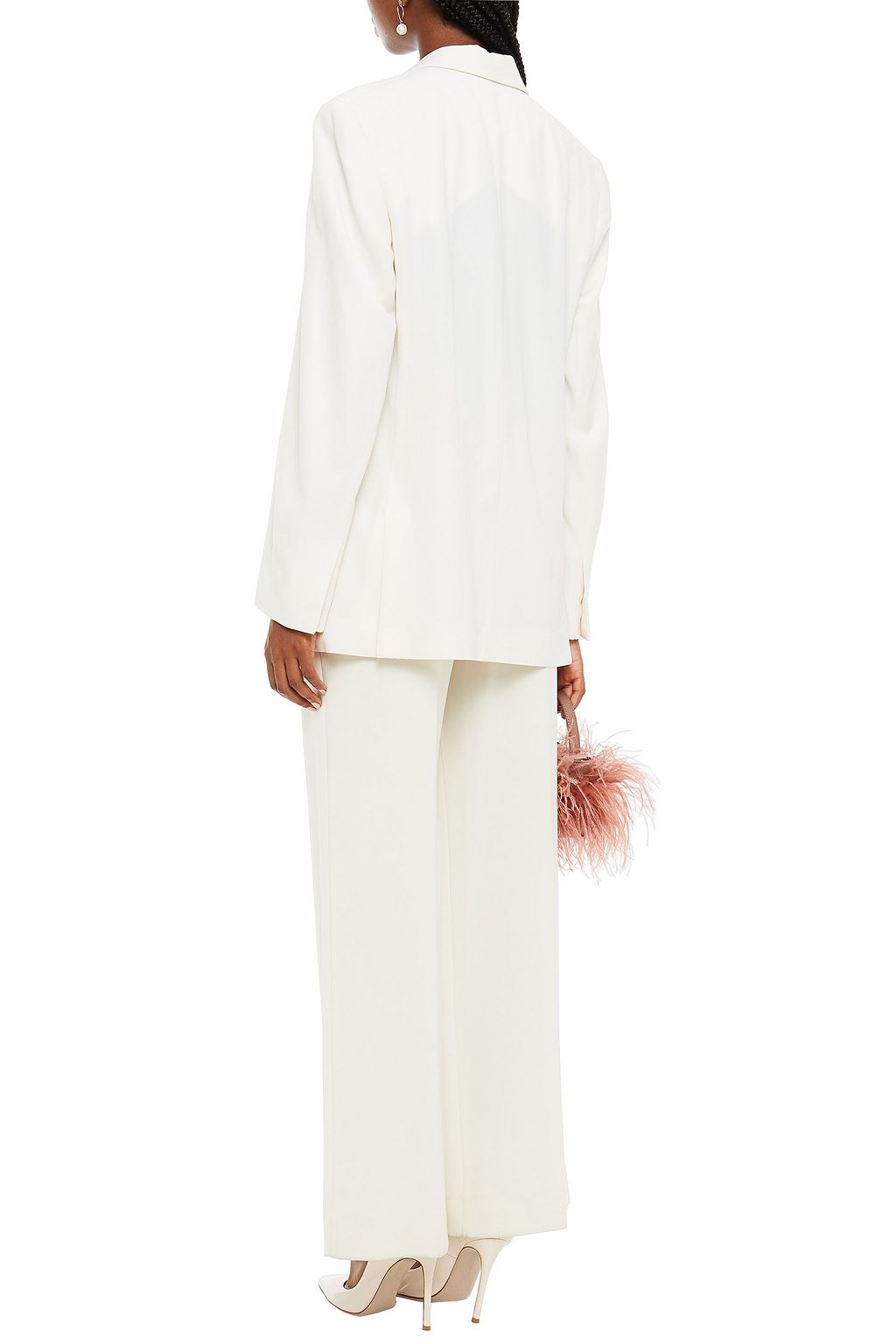 STELLA MCCARTNEY Broderie anglaise-trimmed wool-twill blazer