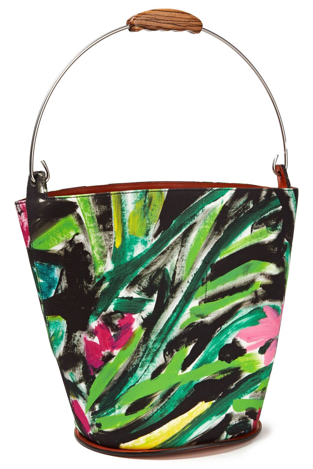 MARNI Printed cotton-gabardine bucket bag