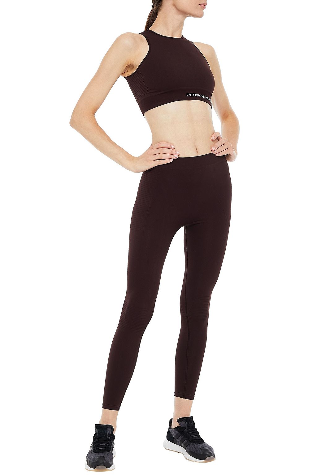 RICK OWENS Jacquard-trimmed stretch sports bra