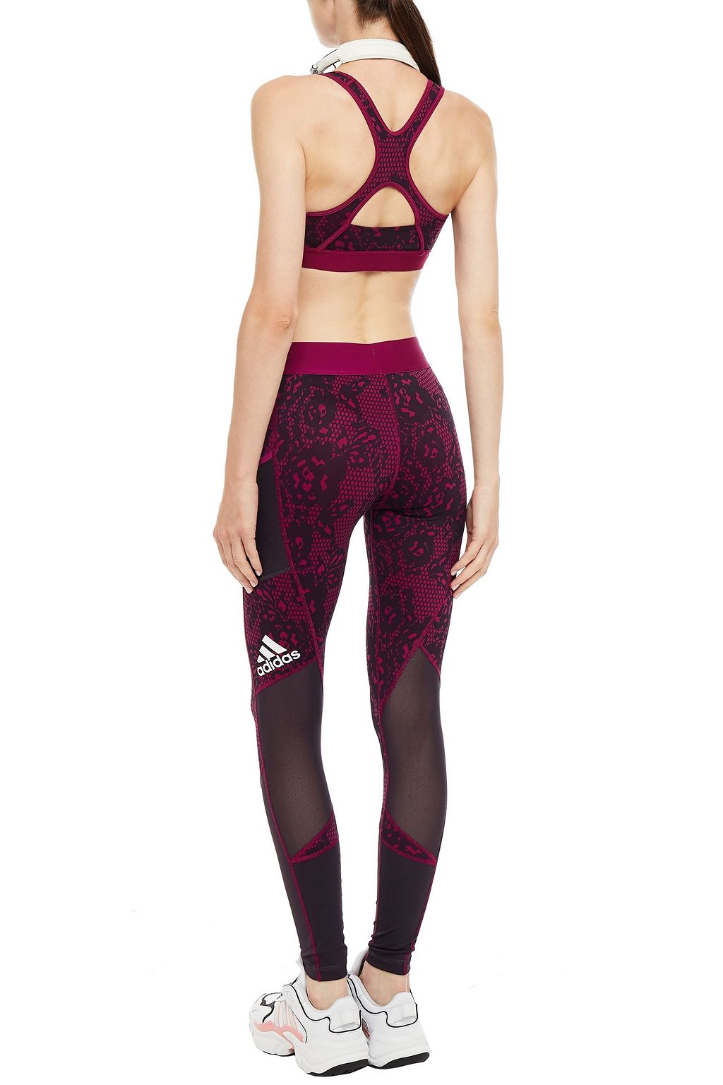 ADIDAS BY STELLA MCCARTNEY Cutout printed stretch sports bra