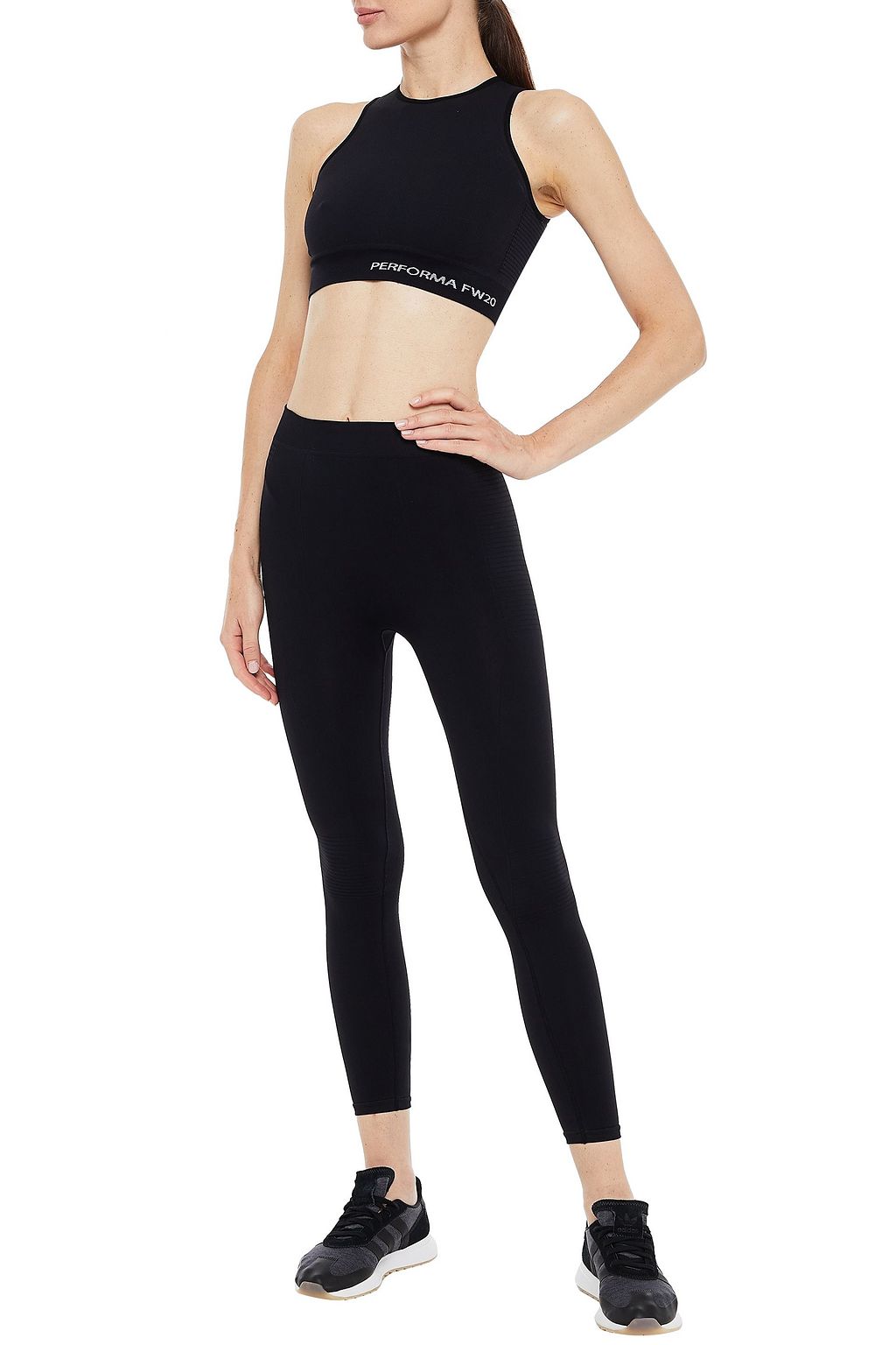RICK OWENS Jacquard-trimmed stretch sports bra