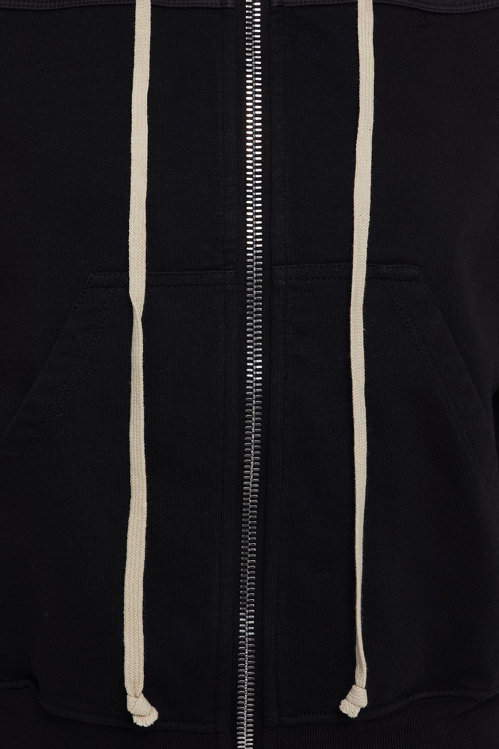 DRKSHDW BY RICK OWENS Creatch shell-paneled cotton-fleece hoodie