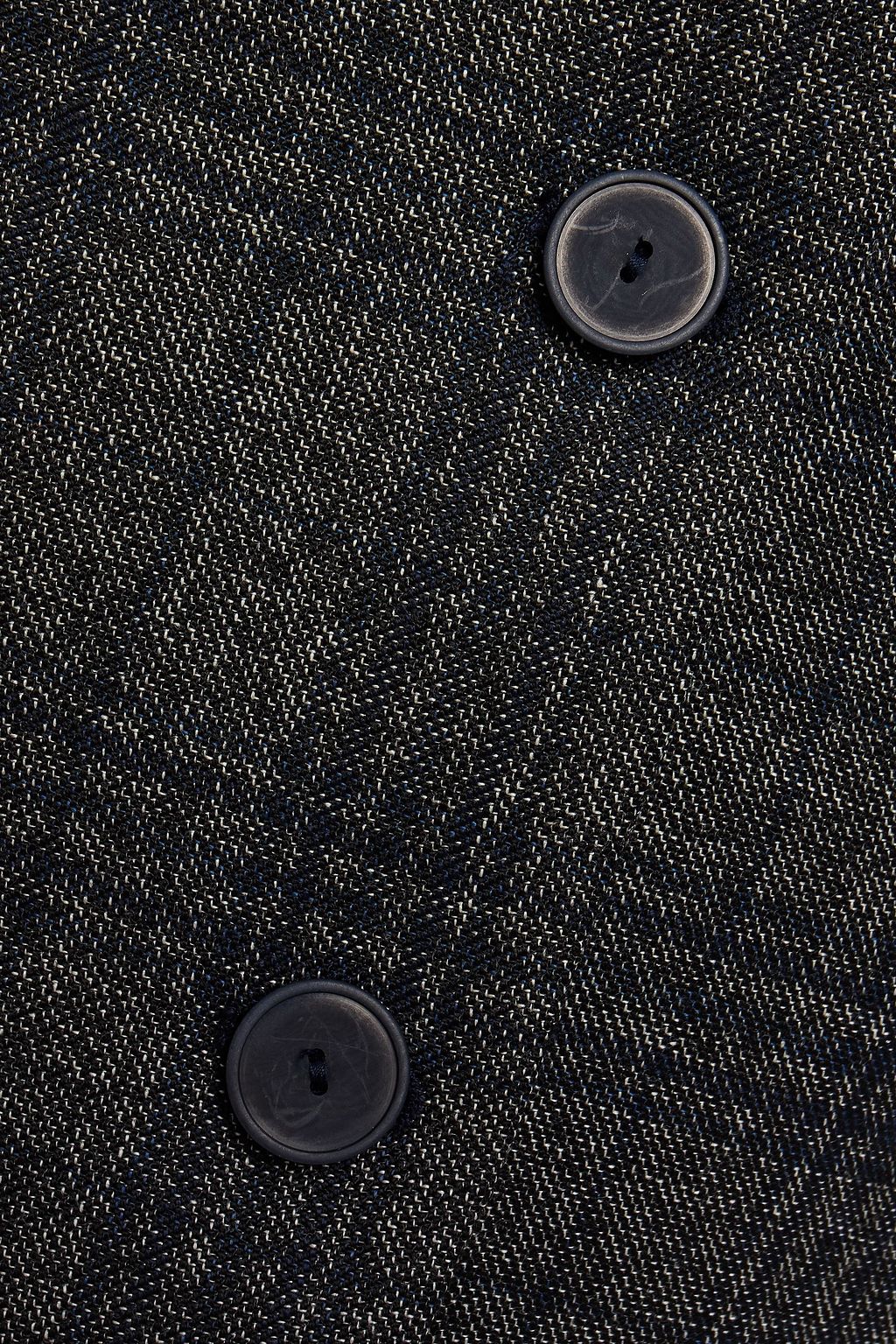 SANDRO Paneled satin-twill and checked woven vest