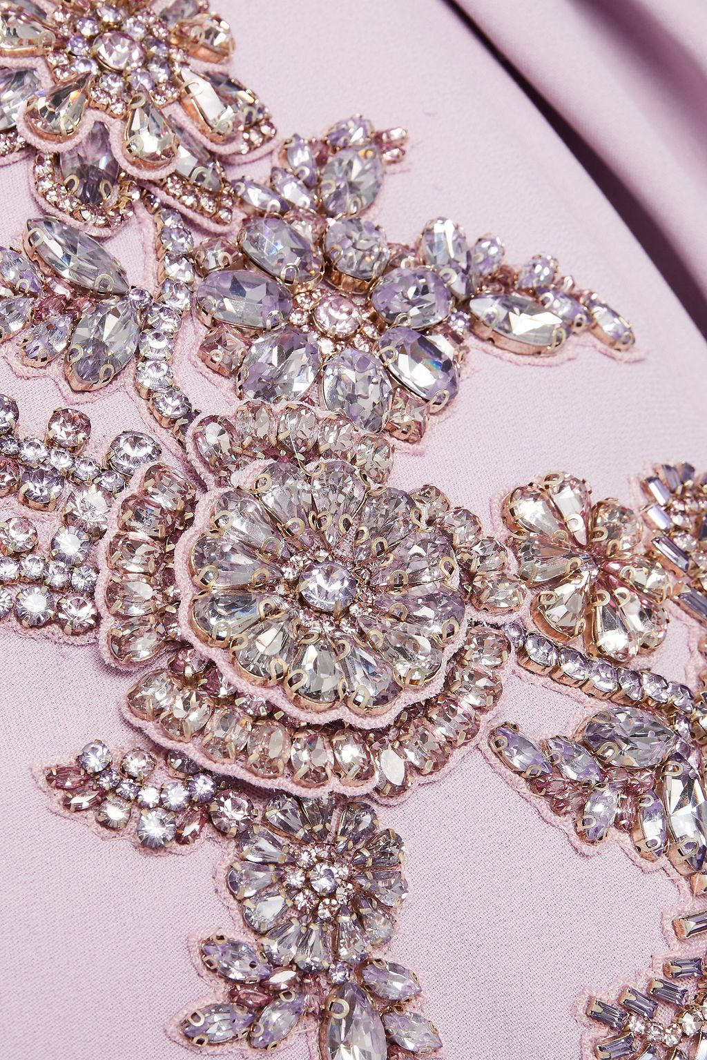 ANDREW GN Embellished crepe peplum top