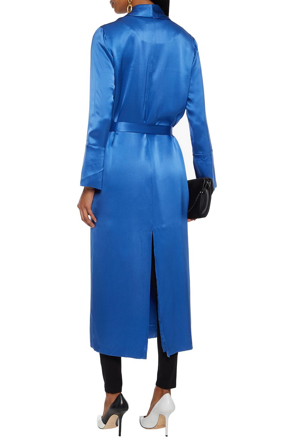 MICHELLE MASON Belted silk-satin robe