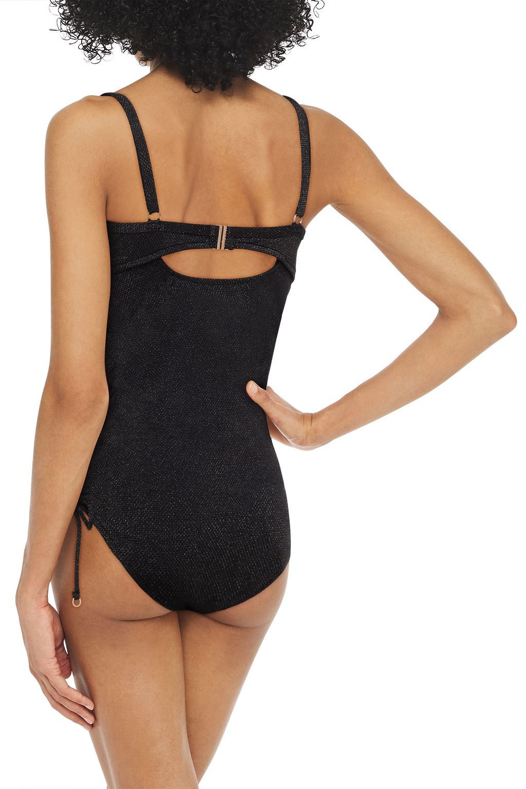 SEAFOLLY Ruched metallic swimsuit