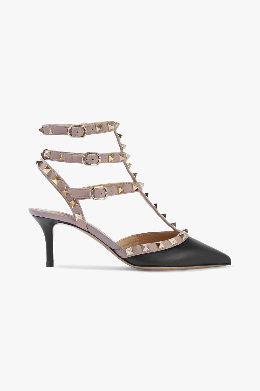 Rockstud leather hotsell pumps