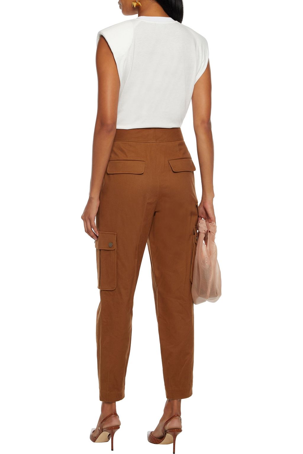 ALICE + OLIVIA Clarkson cropped cotton-blend tapered pants
