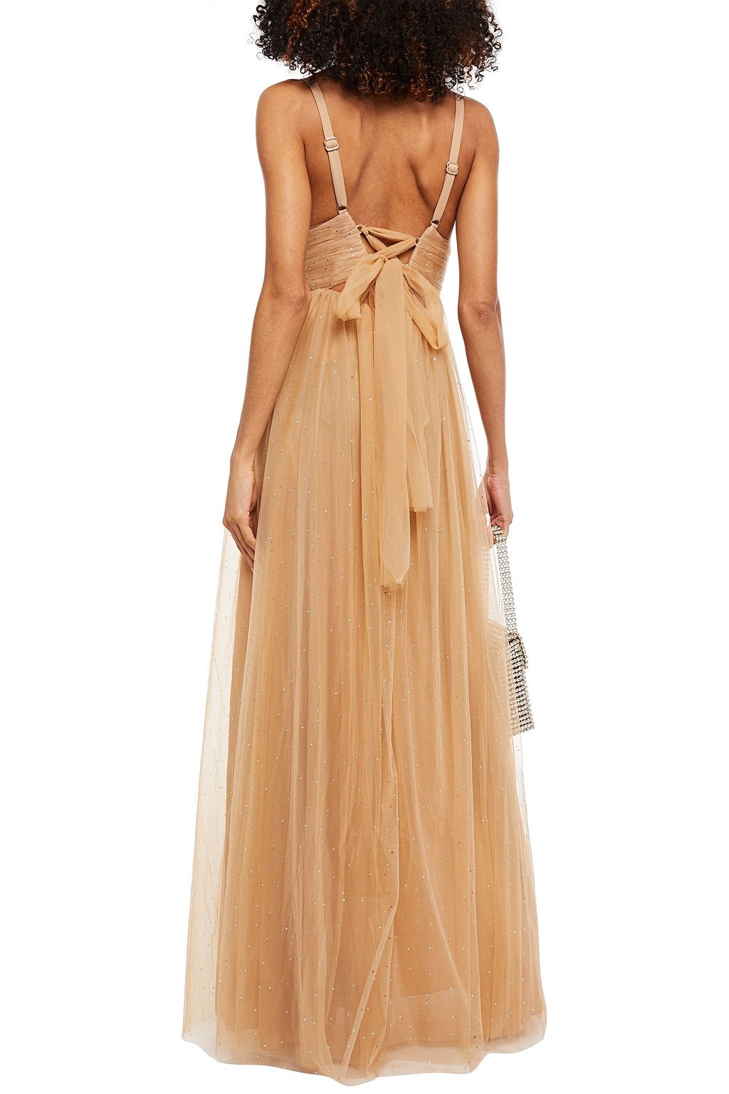 MARIA LUCIA HOHAN Fabiana gathered crystal-embellished tulle gown