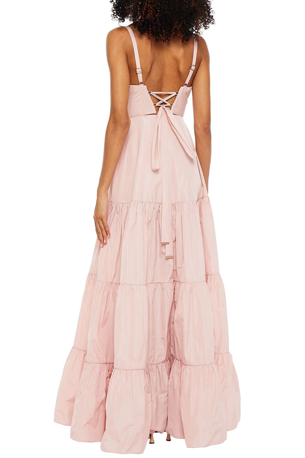 MARIA LUCIA HOHAN Tiered silk-taffeta gown