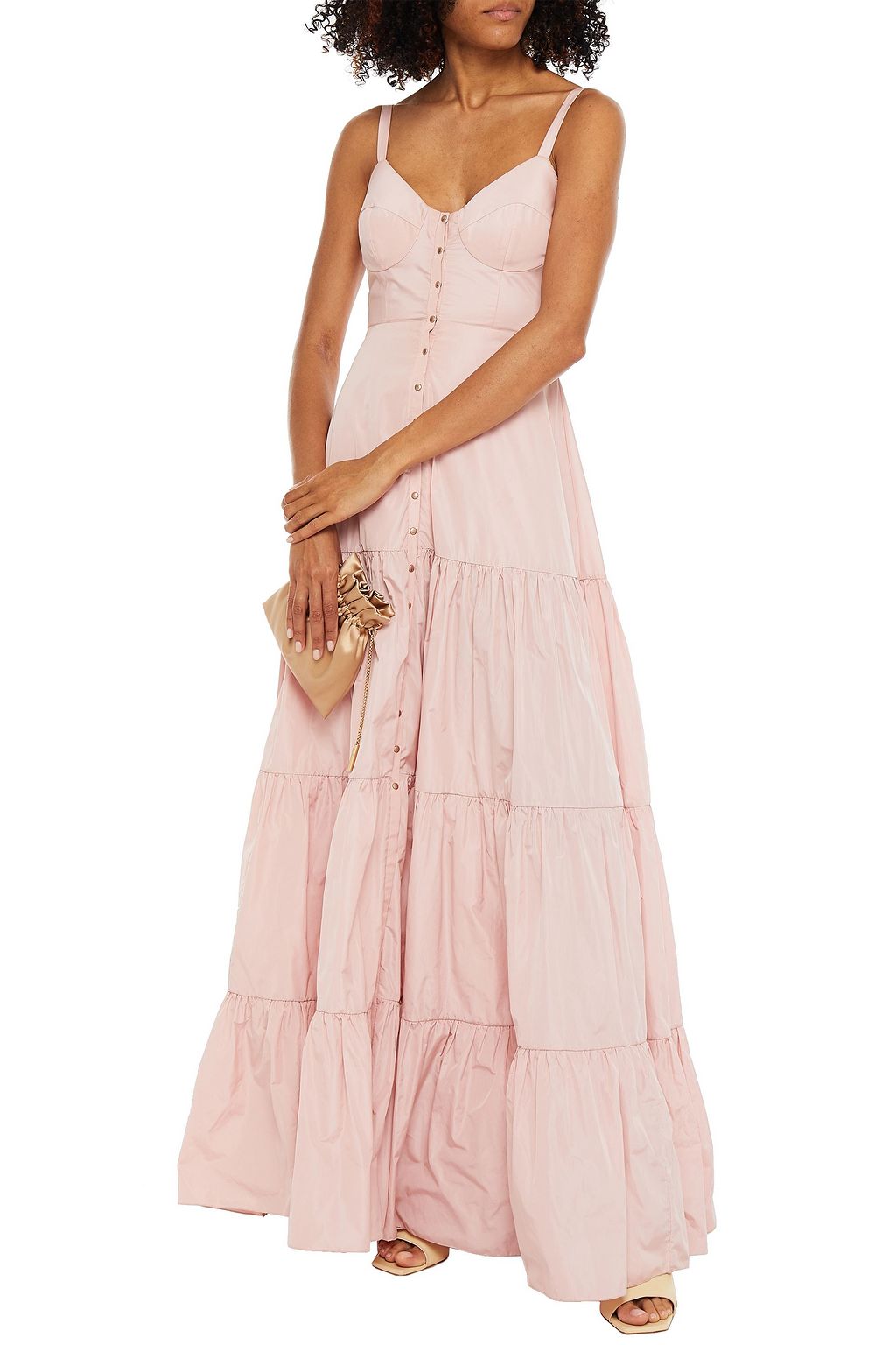 MARIA LUCIA HOHAN Tiered silk-taffeta gown