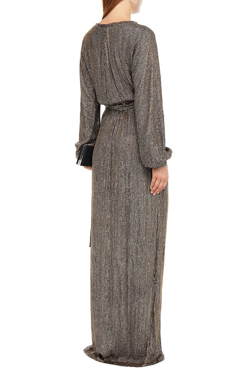 MARIA LUCIA HOHAN Priela sequined jersey wrap gown