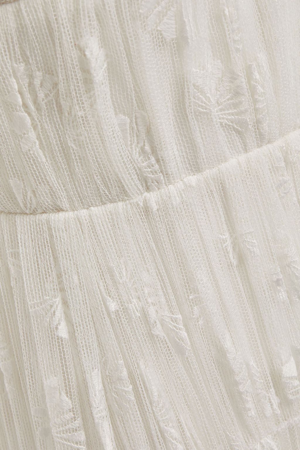 MARIA LUCIA HOHAN Aletta embroidered plissé stretch-tulle gown