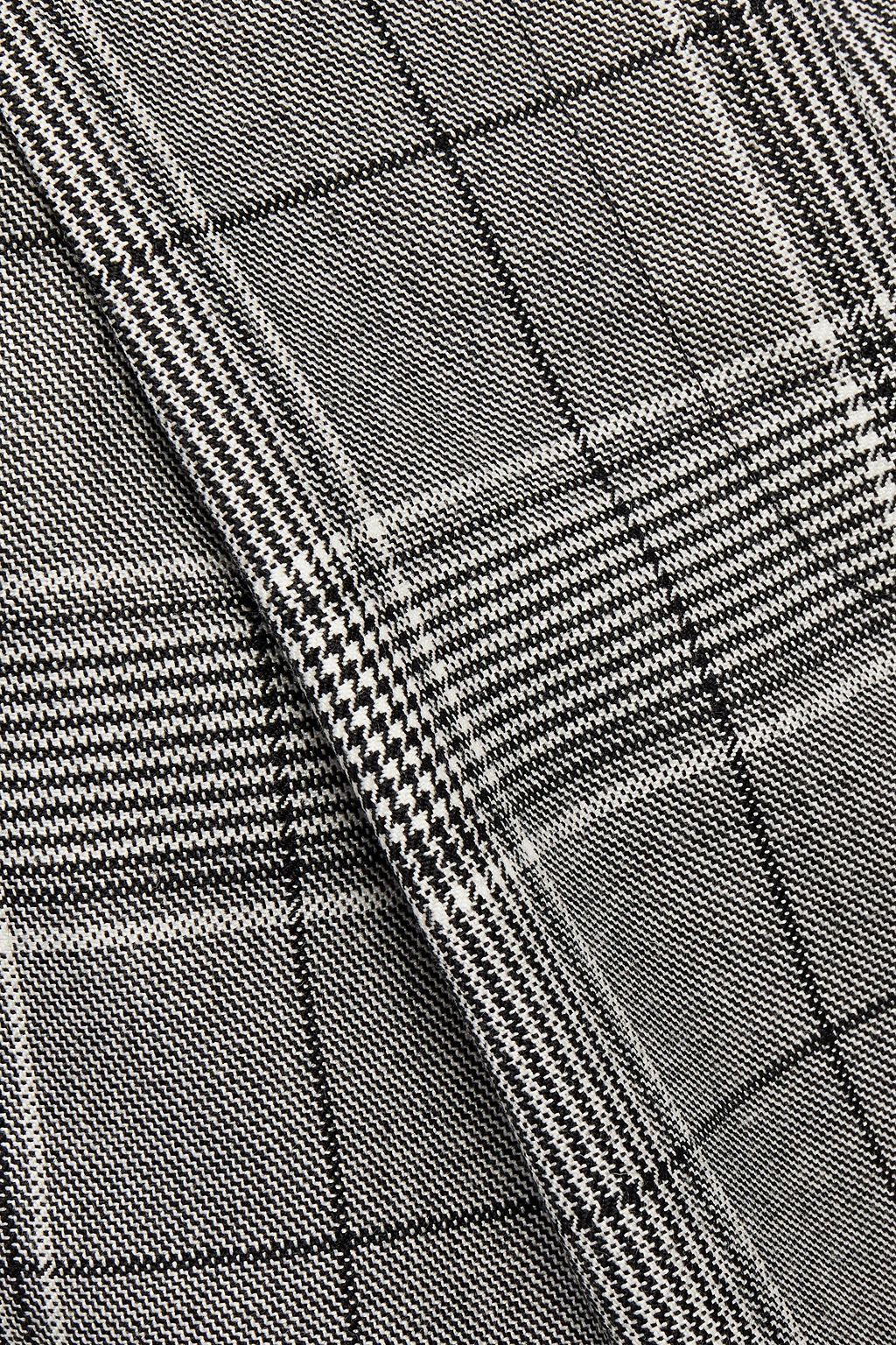 PAUL SMITH Belted Prince of Wales checked twill midi skirt