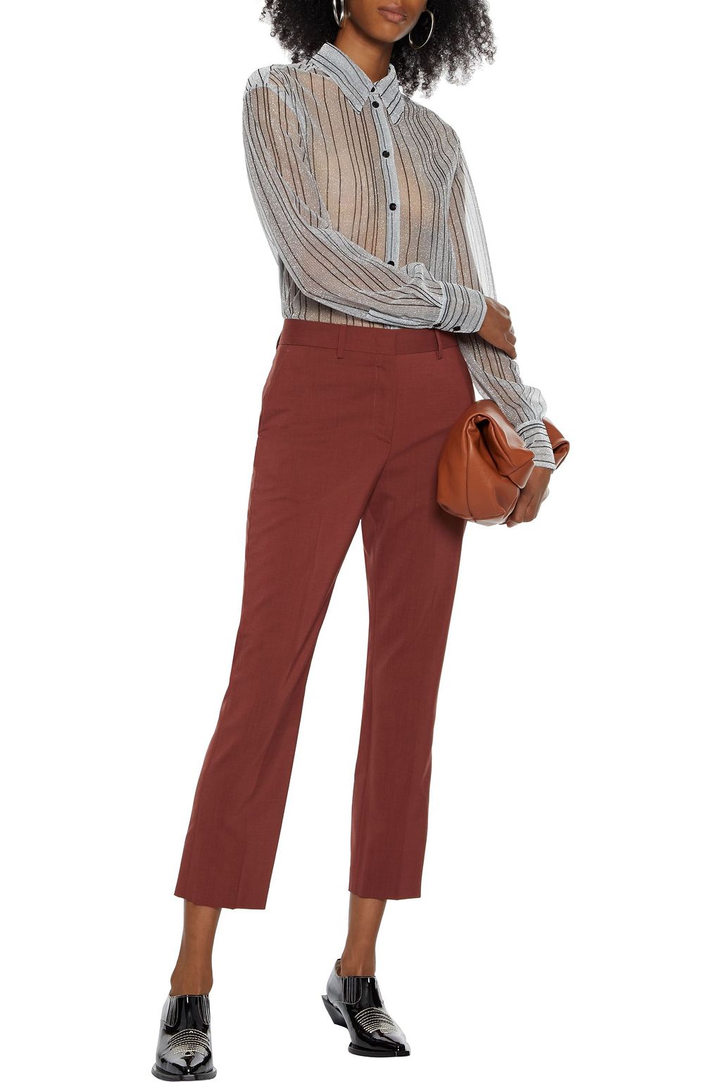 PAUL SMITH Cropped wool-blend slim-leg pants