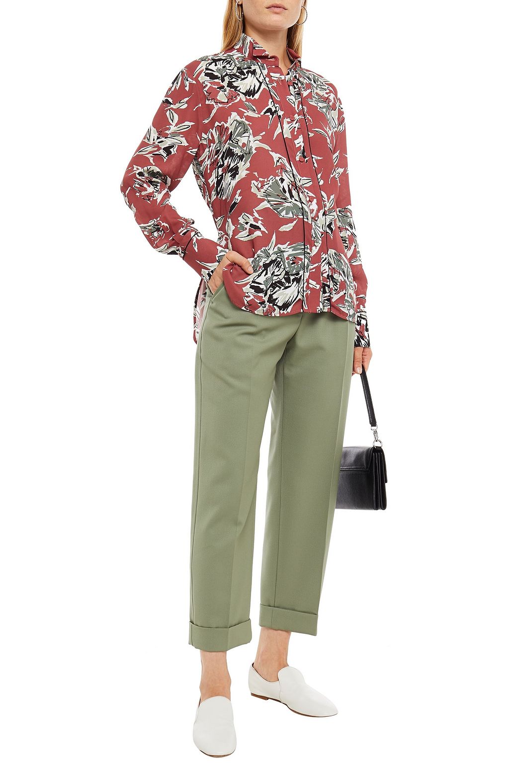 PIAZZA SEMPIONE Printed crepe shirt