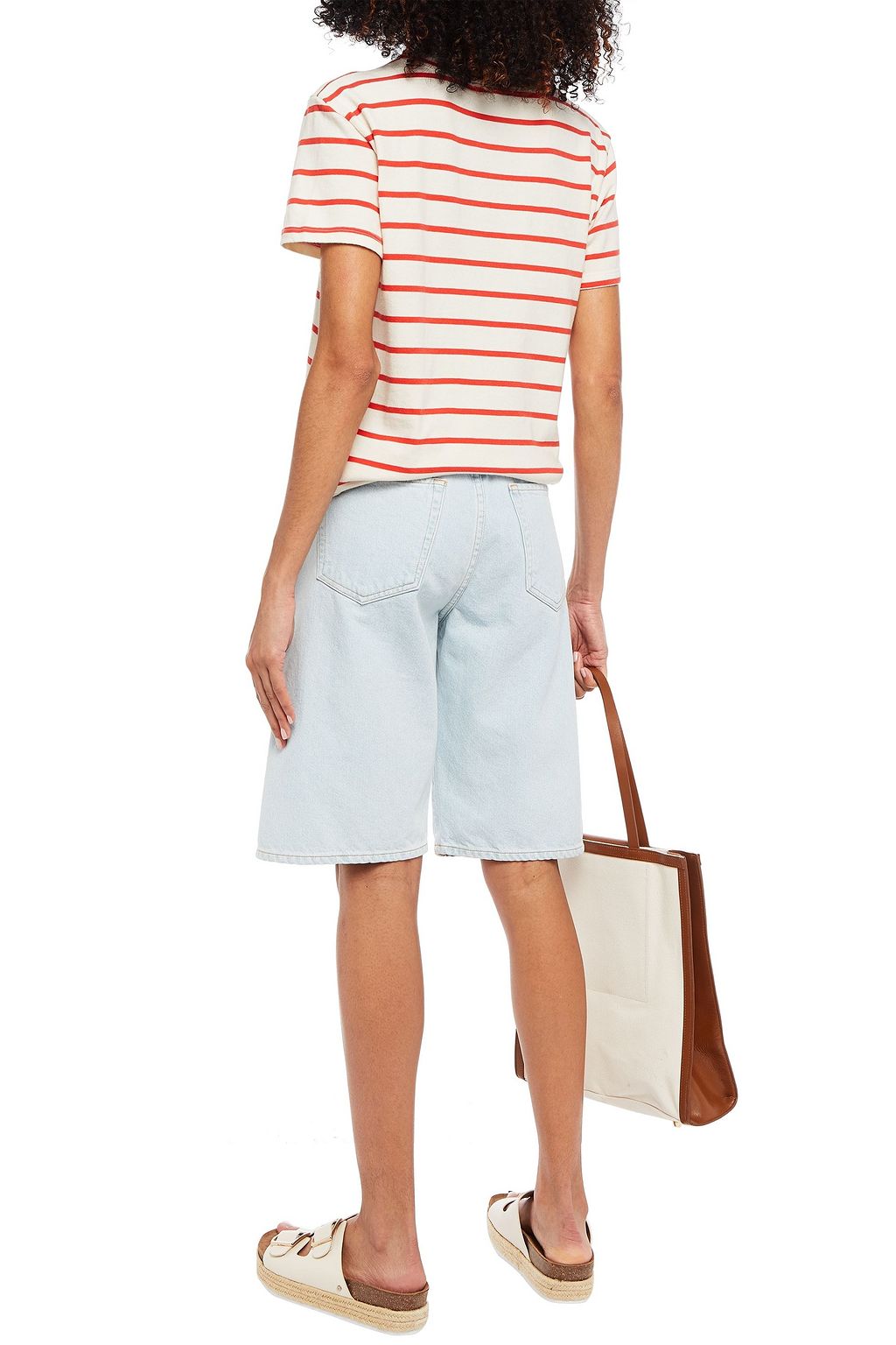 STATESIDE Striped cotton-jersey T-shirt