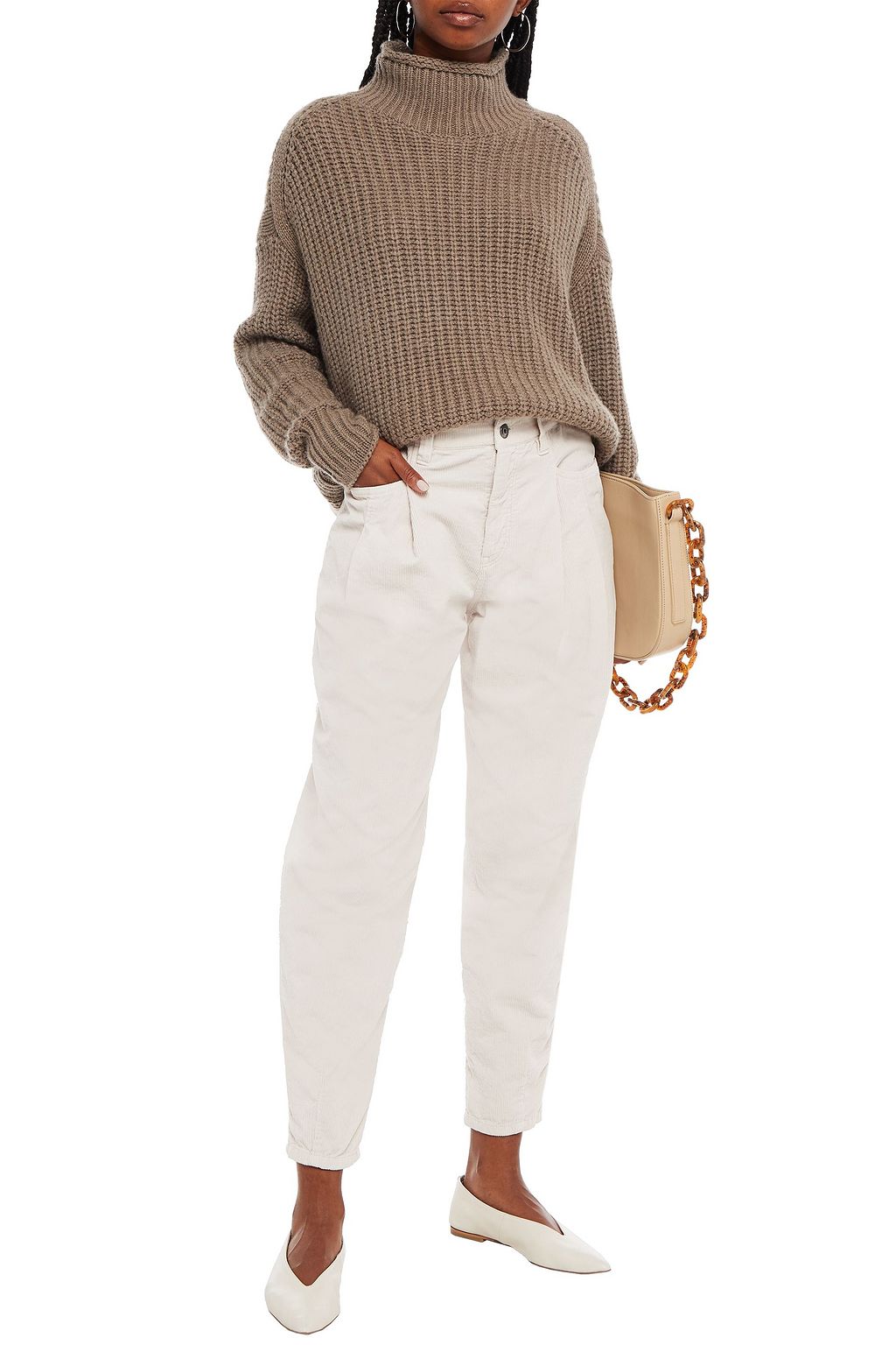 BRUNELLO CUCINELLI コットンコーデュロイ ストレートレッグ パンツ