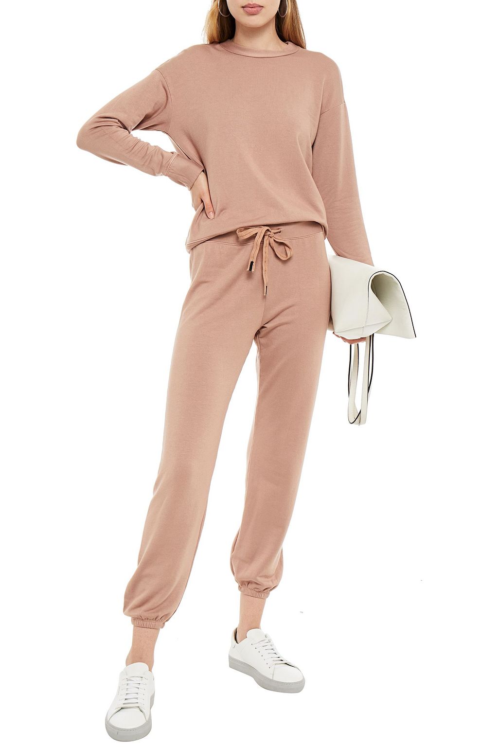 STATESIDE Stretch Micro Modal and cotton-blend blend fleece track pants