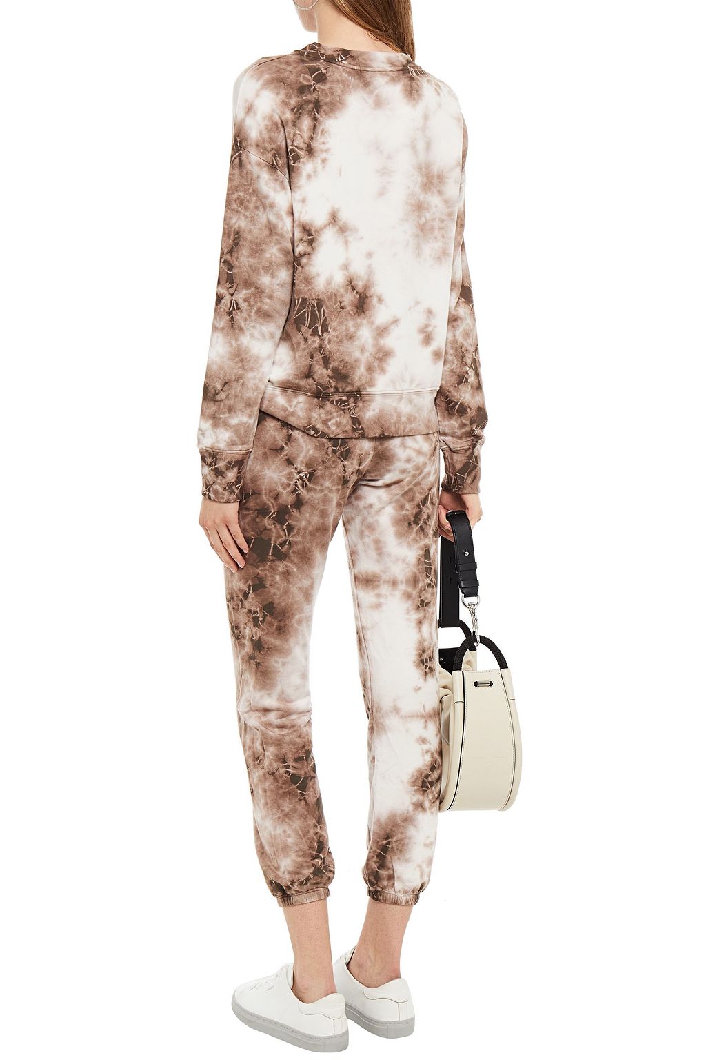 STATESIDE Tie-dyed Micro Modal-blend fleece sweatshirt