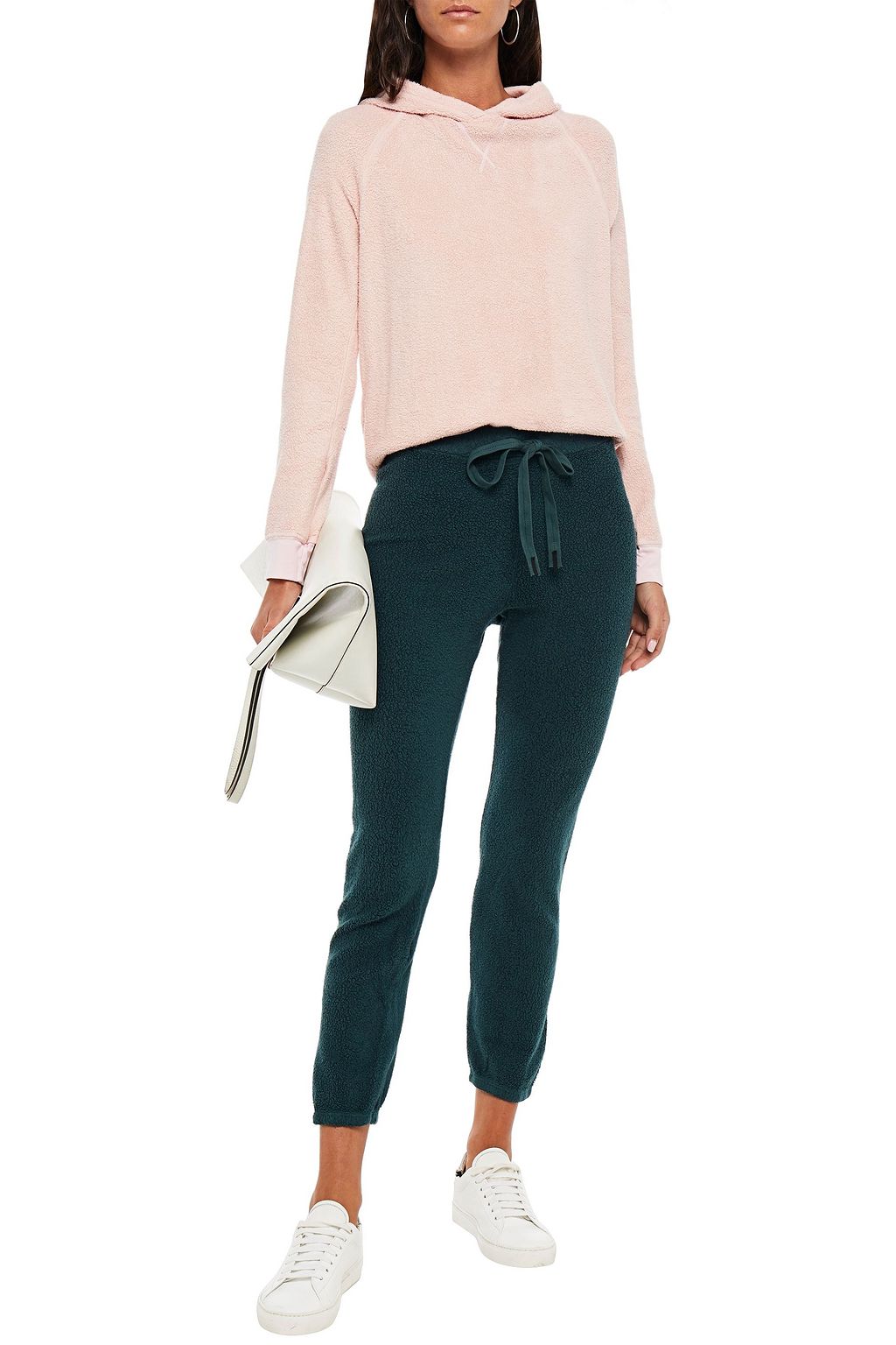 STATESIDE Supima cotton and Micro Modal-blend fleece track pants